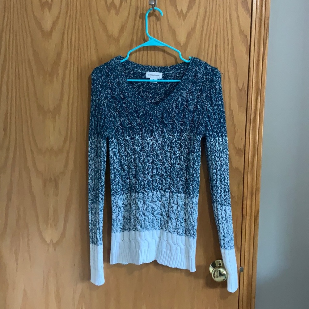 V-Neck Cable Knit Sweater Medium Tall